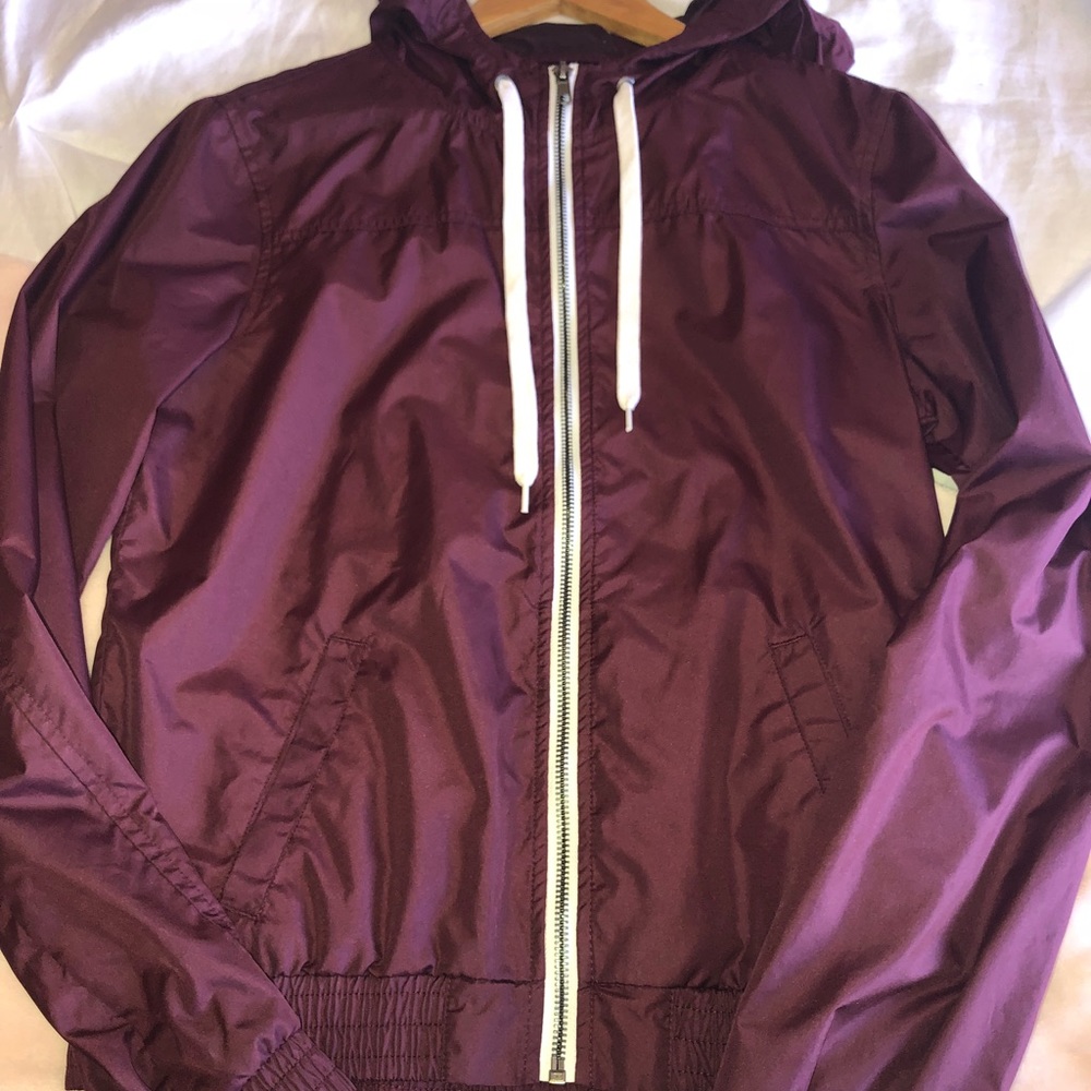 Burgundy wind breaker